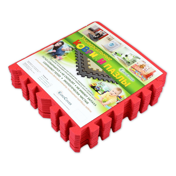 Универсальный коврик-пазл MIE Euro Cover 30х30 красный